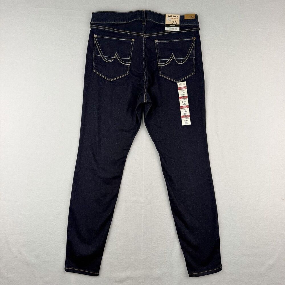 NWT Ariat Ultra Stretch Skinny Jeans Women’s 33R Perfect Rise Abraded Rinse